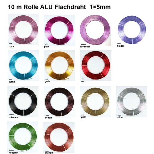 10m aluminium flachdraht 5x1mm - aluminium,
