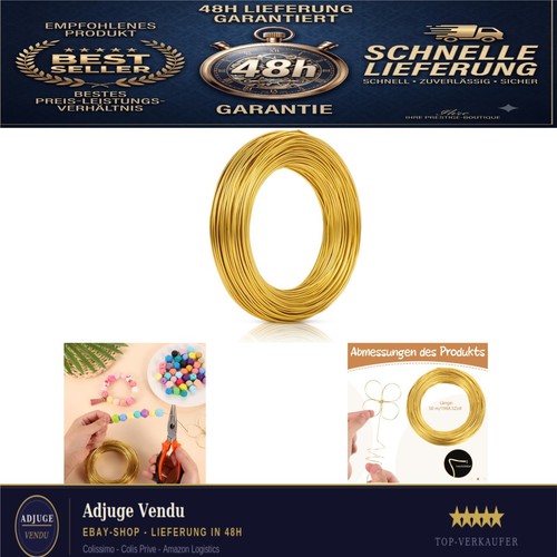 50m 1mm gold basteldraht - 1mm,