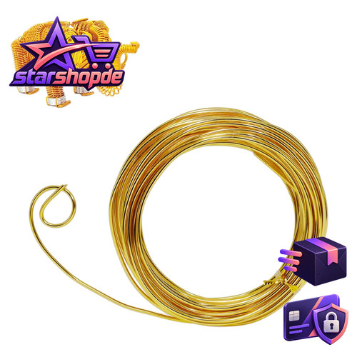 Basteldraht 2mm gold 15m - basteldraht,