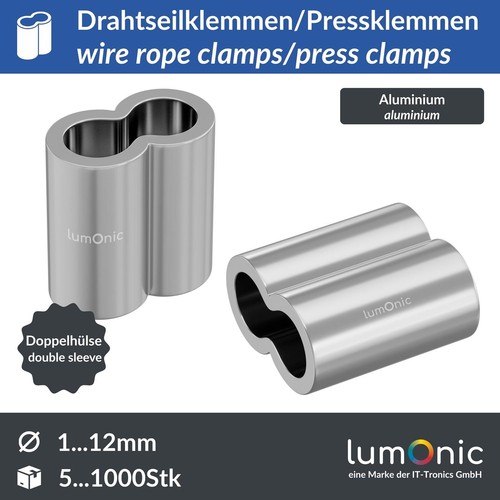 1000x drahtseilklemme 12mm - drahtseilklemme, 1-12mm